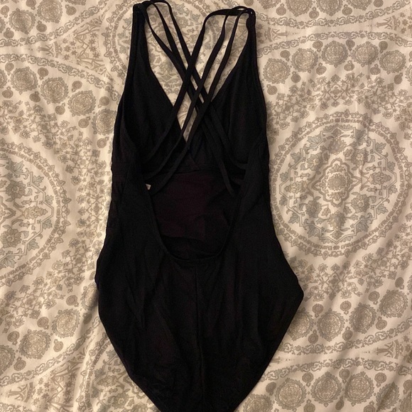 La Blanca island goddess black strappy one piece size 8 - Picture 5 of 7